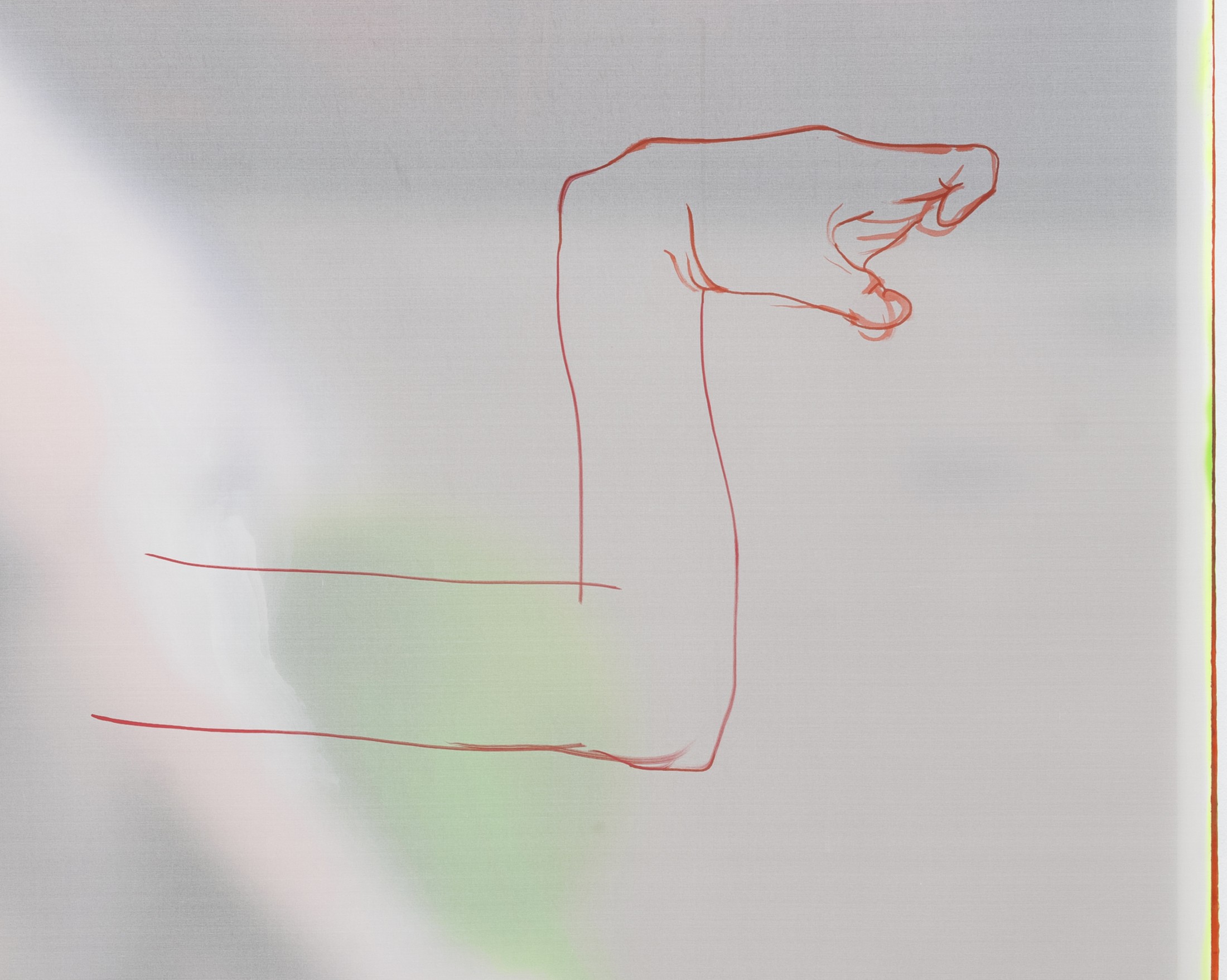 Calling A Deer A Horse, Tong Yin — detail, right arm and hand